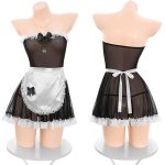 black-mesh-maid-costumes-2 sexy maid playing
