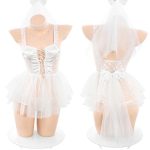 bowknot-veil-lace-dress-4 sexy cosplay