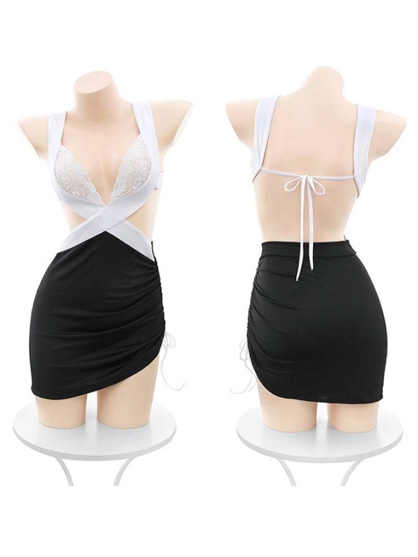 cross-deep-v-dress-2 sexy cosplay