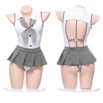 gray-jk-dress-suit-2 sexy student playing with skirt