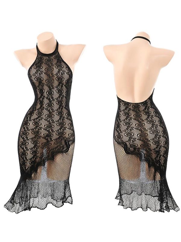 halter-neck-mesh-dress-2 sexy lingerie