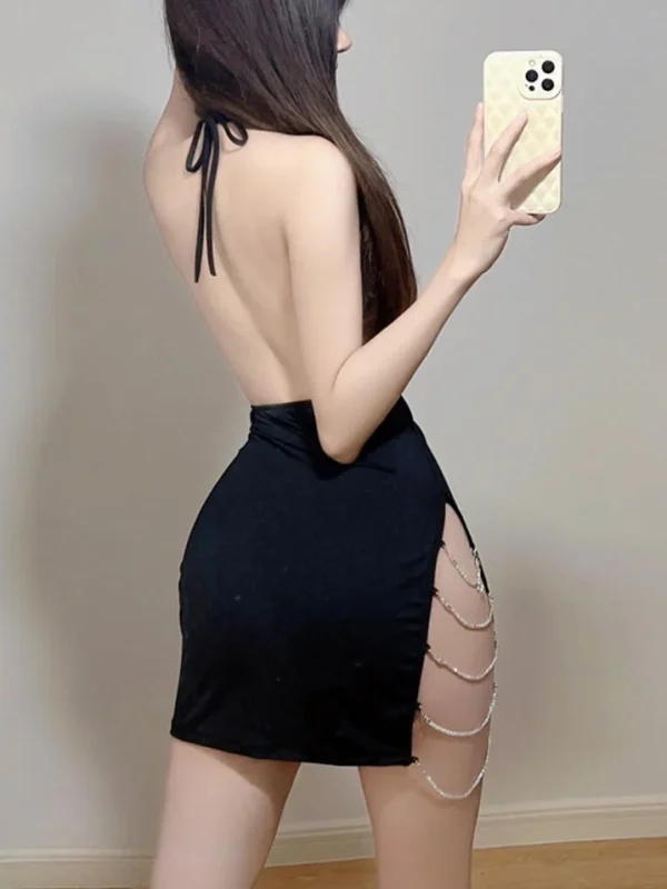 pearl-leg-chains-dress sexy lingerie