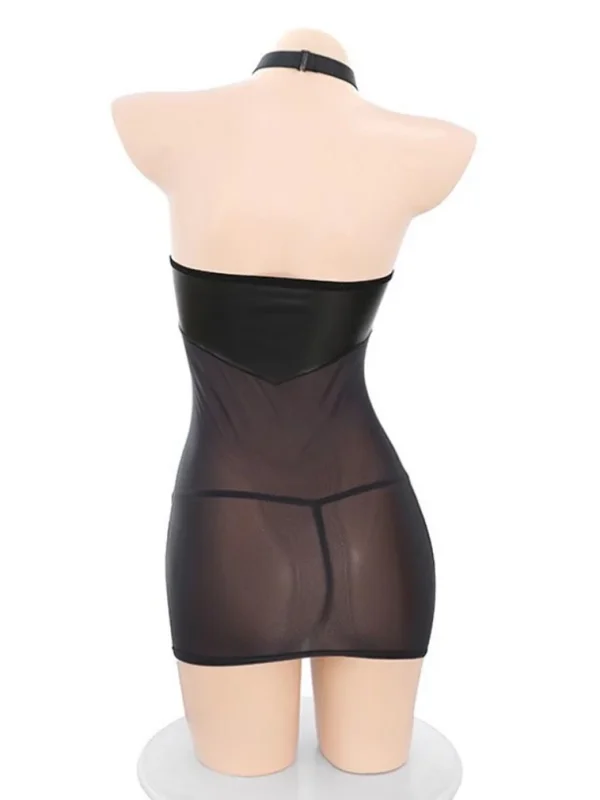 black-mesh-hot-dress sexy lingerie