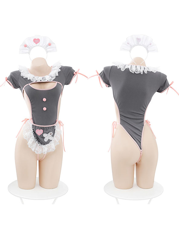 lace-grey-maid-costumes-2 maid playing costumes