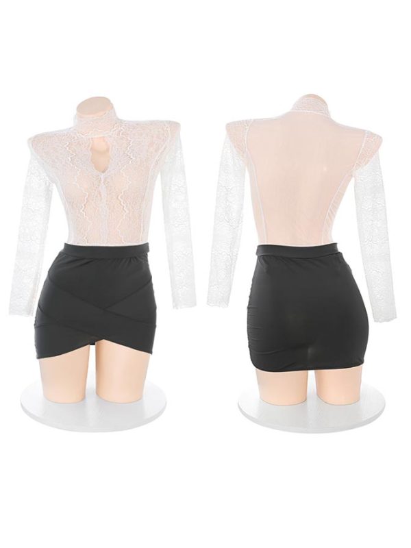 office-girl-lace-dress-2 sexy lingerie
