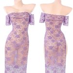 purple-rose-printed-lace-dress-2 sexy lingerie
