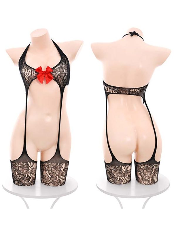 red-bow-bodysuit-2 fishnet nude