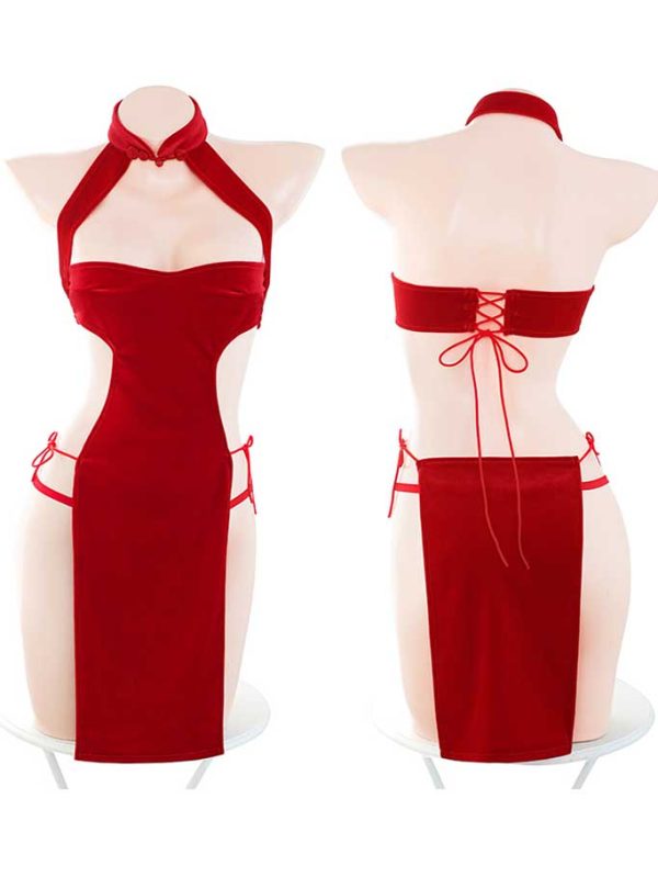 red-velvet-dress-2 sexy lingerie