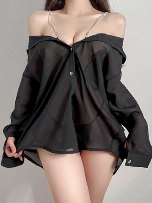 rhinestone-strap-shirt-dress-1 sexy lingerie