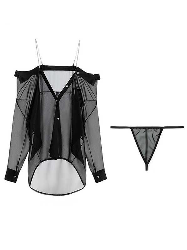 rhinestone-strap-shirt-dress-2 sexy lingerie