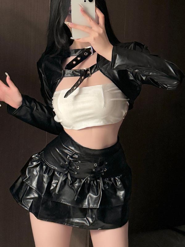 black-cool-girl-pu-suit-1 agent cosplay