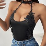 black-rose-bodysuit-5 halter hot tight sling top
