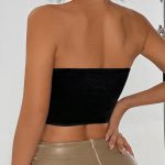 black-ruffled-tube-top-5 Black ruffled tube top B4051