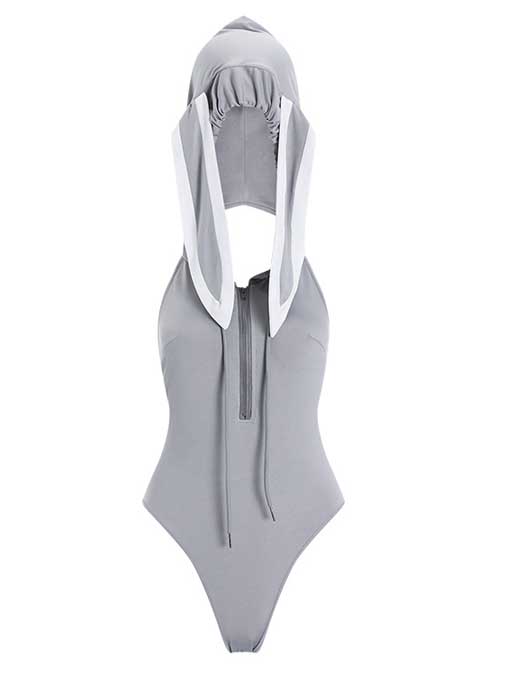 bunny-cute-gray-bodysuit-2 bunny cosplay costumes