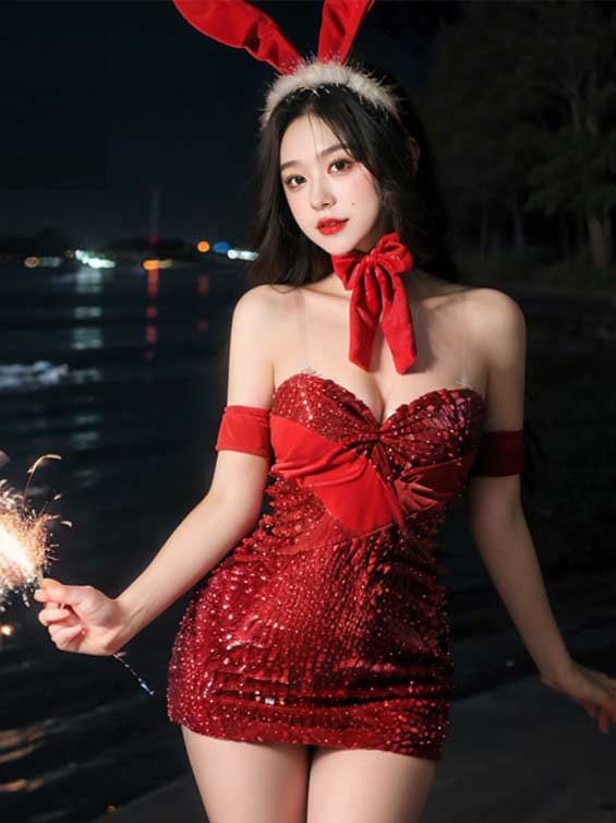 cosplay-bunny-glitter-dress-suit-1 Cosplay bunny glitter dress suit