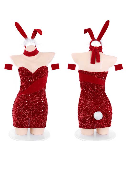 cosplay-bunny-glitter-dress-suit-2 bunny cosplay costumes