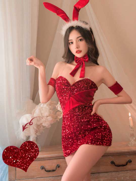 cosplay-bunny-glitter-dress-suit-3 bunny cosplay costumes