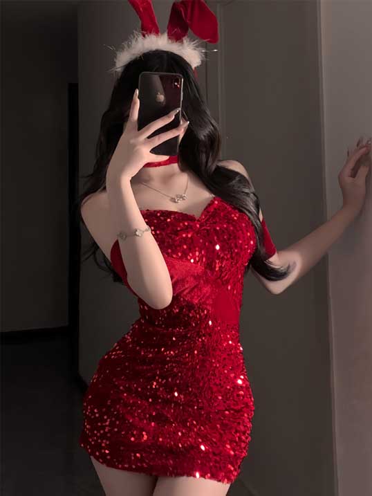 cosplay-bunny-glitter-dress-suit-5 bunny cosplay costumes