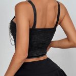 cute-bow-black-lace-top-5 Cute bow black lace top B4048