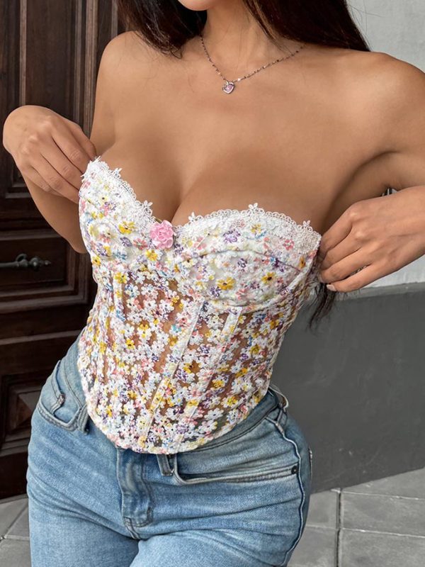 cute-flowers-mesh-top-3 Cute flowers mesh top B4010