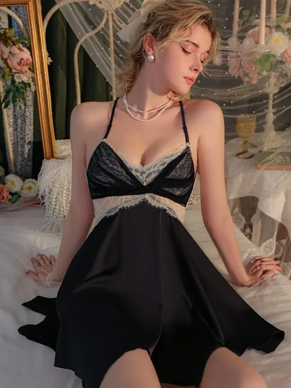 cute-lace-mesh-slip-4 blackless halter nightdress