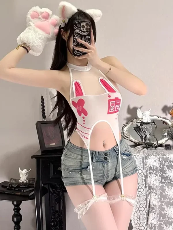 cute-mesh-bunny-suit-2 bunny cosplay