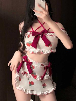 cute-strawberry-dress-suit-2 Cute strawberry dress suit