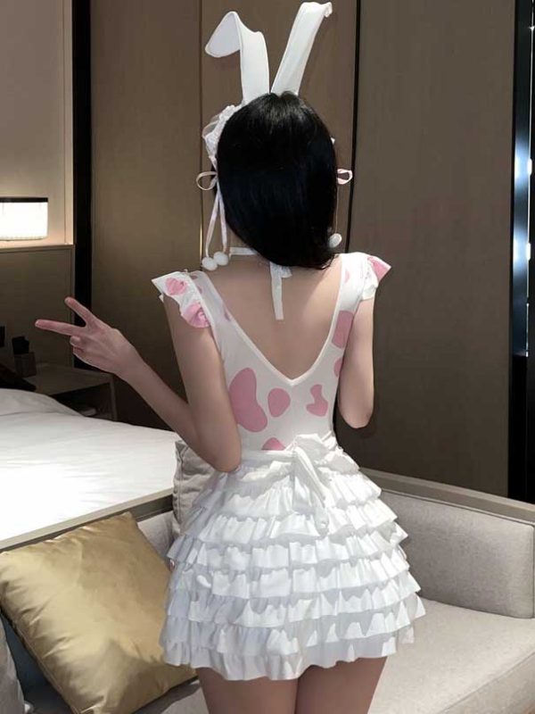 cute-white-pink-bunny-dress-suit-2 bunny cosplay costumes