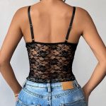 deep-v-black-lace-top-5 Deep V black lace top B4045