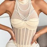elegant-pearl-mesh-top-1 mesh halter top