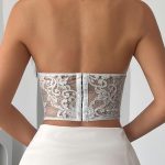 flroal-lace-mesh-tube-top-3 Floral lace mesh tube top B4018