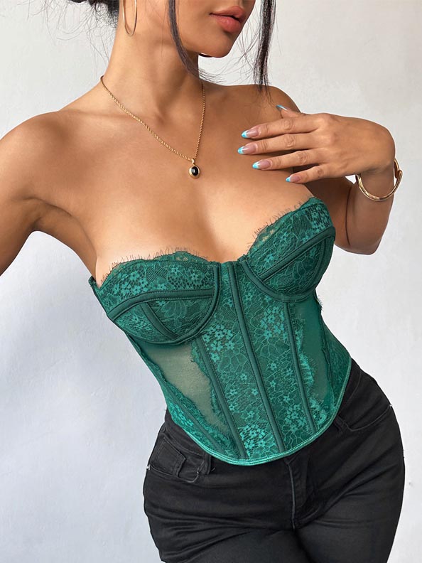 green-lace-tube-top-1 vintage lace tube top