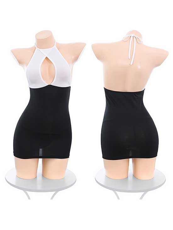 halterneck-hollow-dress-2 sexy cosplay