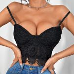 hot-floral-deep-v-top-1 floral lace sling top