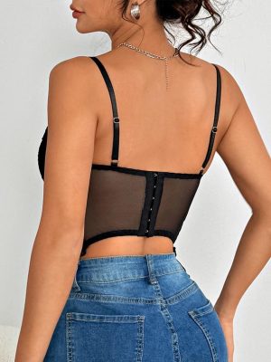 floral lace sling top