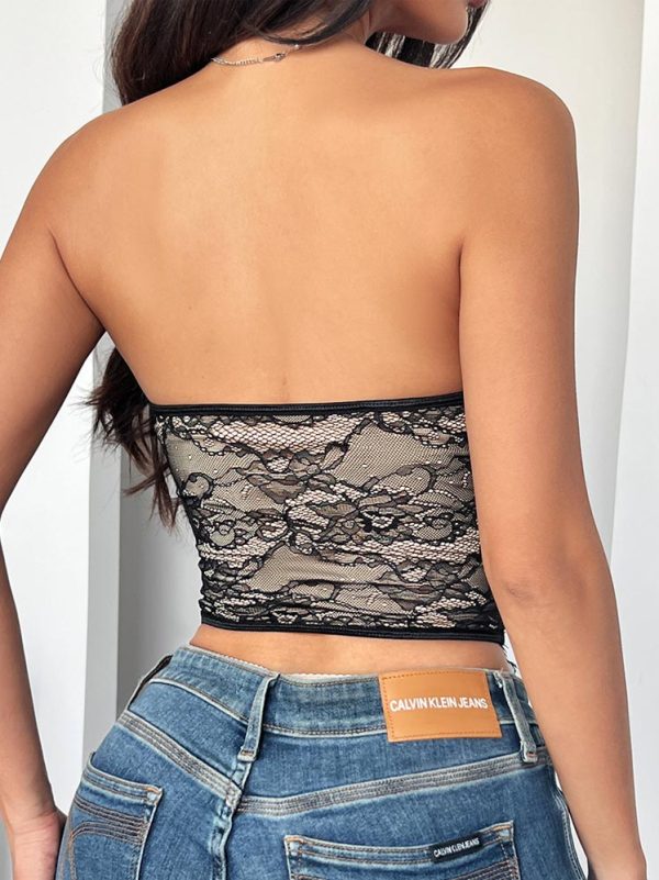 lace-floral-printed-top-6 Lace floral pattern top B4002