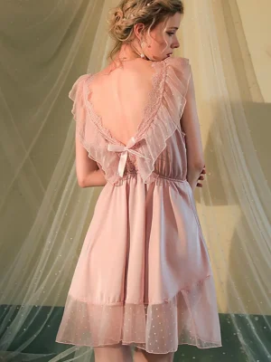 lace-trim-slip-nightdress-7 deep v slip