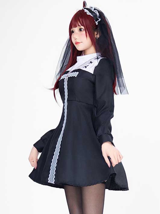 nun-cosplay-cute-dress-3 sexy cosplay nun costumes