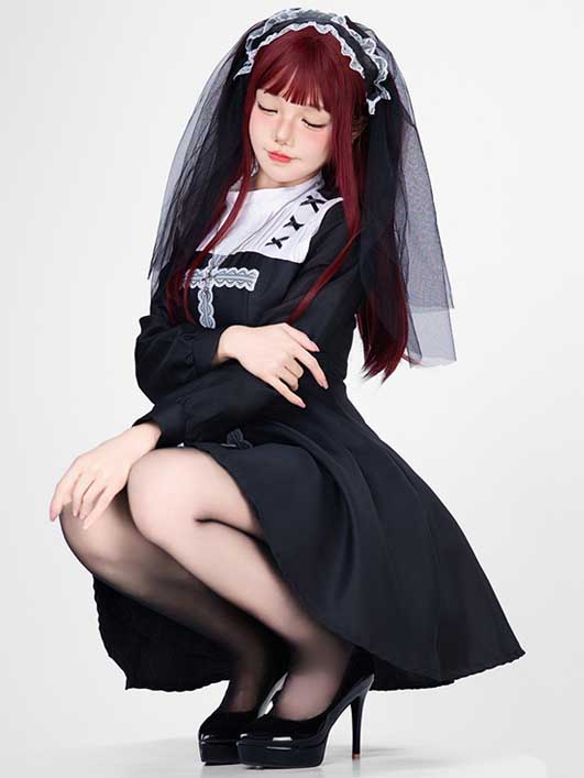 nun-cosplay-cute-dress-4 sexy cosplay nun costumes