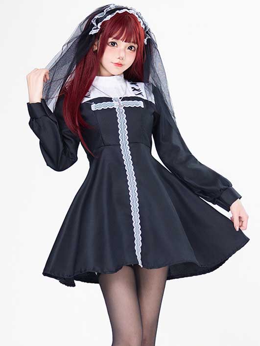 nun-cosplay-cute-dress-5 sexy cosplay nun costumes
