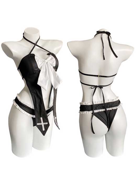 nun-cosplay-sling-suit-2 sexy nun cosplay