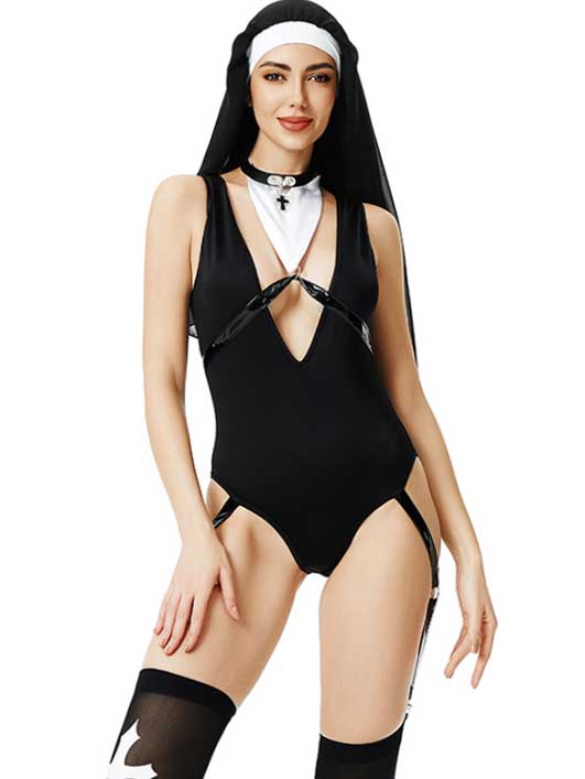 nun-costumes-bodysuit-1 cosplay sexy nun