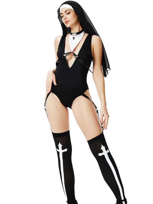 nun-costumes-bodysuit-4 cosplay sexy nun