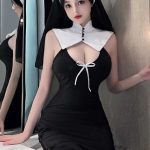 nun-sexy-slit-dress-suit-3 hot nun cosplay costumes