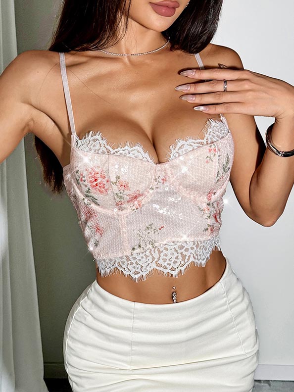 pink-cute-floral-top-5 cute tube top