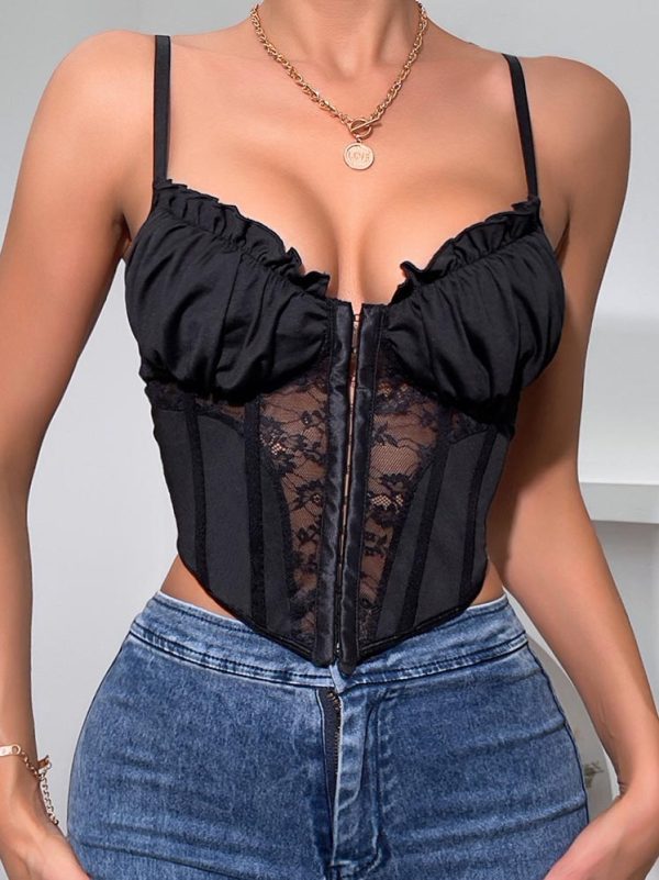 pleated-lace-top-5 Pleated lace top B4006