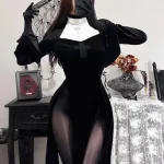 nun-high-slit-dress-1 sexy nun