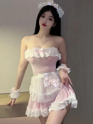 pink-lace-maid-cosplay-costumes-6 maid cosplay costumes