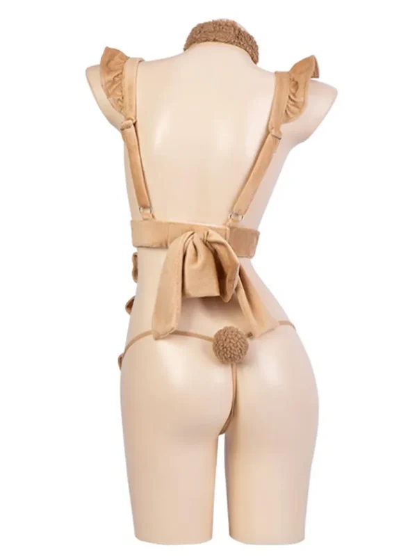 brown-bear-apron-plush-dress-3 cute plush pajamas