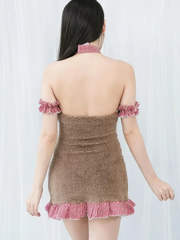 brown-bear-plush-cute-dress-4 cute plush pajamas